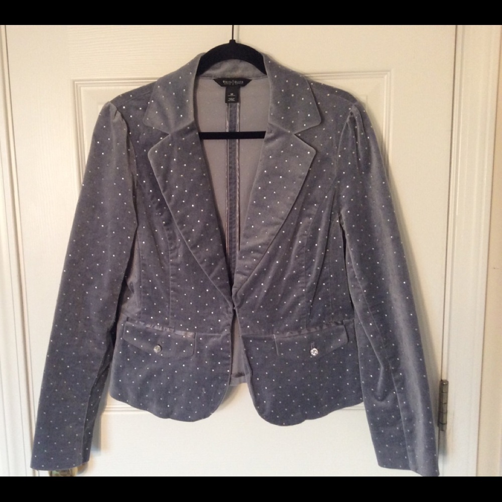Grey suit jacket with shimmer